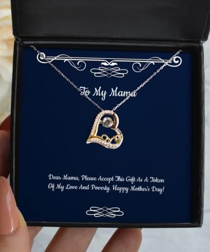 Sjajni pokloni mame, draga mama, molim te prihvatite ovo kao znak moje ljubavi i.!, Božićna ljupka ogrlica za mamu