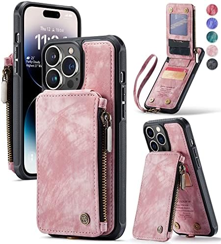 Uzicom za iPhone 14 Pro Max Torbica-novčanik s RFID-zaključavanje, kožna torbica za iPhone 14 Pro Max s držačem kartica i