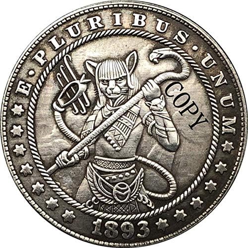 Hobo Nickel 1893-S USA Morgan Dollar Coin Tip 191 Kopiranje ukrasa za prikupljanje poklona