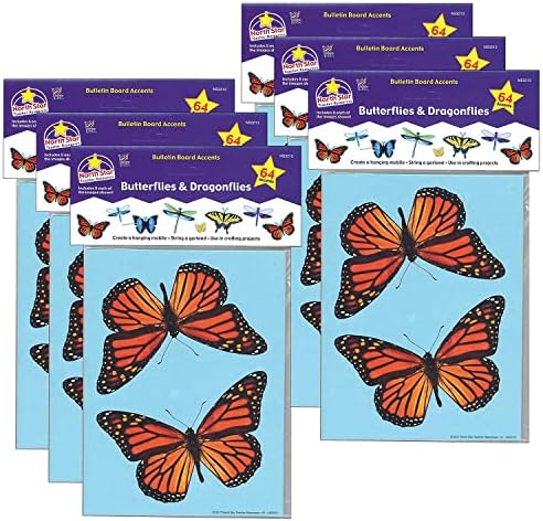 Resursi za učitelje North Star -a naglasci, leptiri i zmajevi, 64 komada po paketu, 6 pakiranja