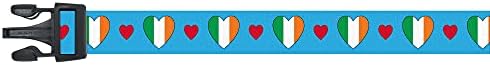 Ovratnik za pse | Volim Irsku | Srca | Izvrsno za nacionalne praznike, posebne događaje, festivali, parade | Napravljeno