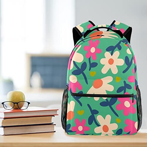 Kapohu šareni cvijet casual školski ruksak za dječake djevojčice laptop torba s bookbag torba za muškarce žene 11,5x8x16in
