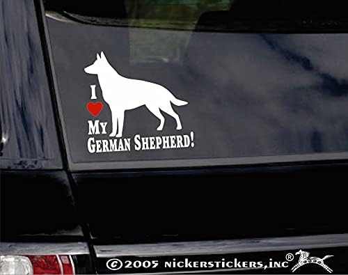 Volim svog njemačkog ovčara psa vinil naljepnice naljepnice prozora