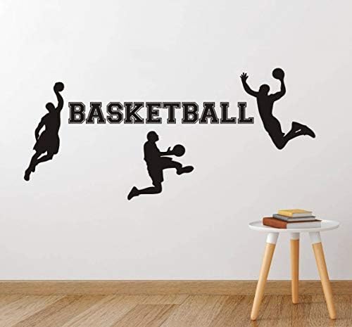 Umjetnički tinejdžeri dječaci soba košarkaška dekor naljepnica sportski košarkaš vinil zidna naljepnica uklonjiva dječja