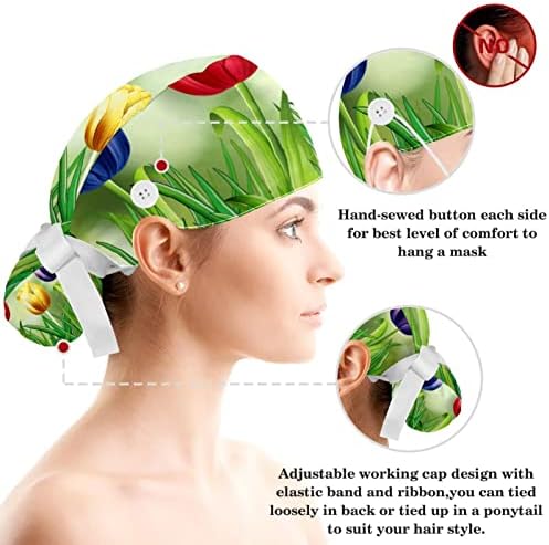 Radni šeširi s trakom za znoj za muškarce cvjetovi cvjetovi cvjetaju podesive žene radne kape bujni kape i kosa multi