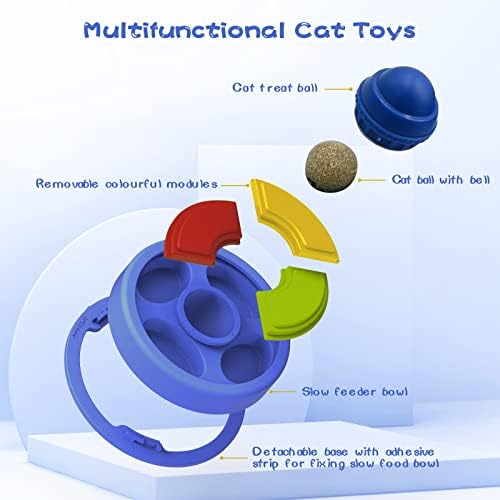 Wridaba Interaktivna mačka zagonetka sporih hranilica i liječenje igračke za stimulaciju igračaka za mačke za mačji trening