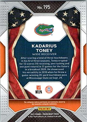 2021 Panini Prizm Nacrt Picks 195 Kadarius Toney Florida Gators All American NFL nogometna karta NM-MT