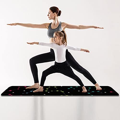 Debela Protuklizna prostirka za vježbanje i fitness 1/4 s otiskom A-liste za jogu, pilates i podnu kondiciju