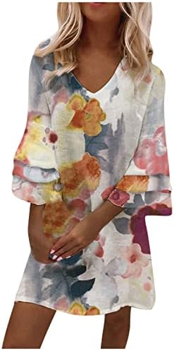 FQZWONG haljine za plažu za žene 2023 Ljetno povremeni elegantni seksi protočni suncordress plus size formalni swing maxi