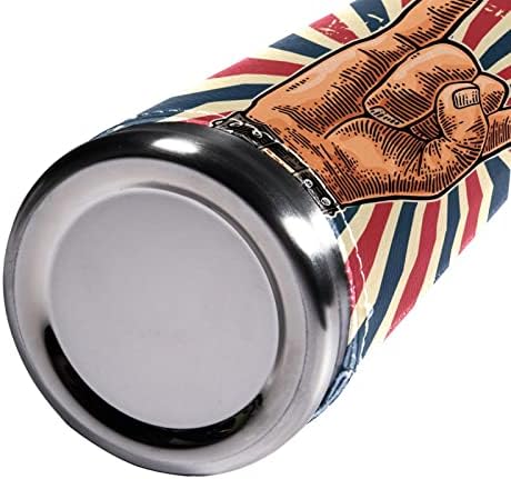 SDFSDFSD 17 Oz Vakuum izolirana boca od nehrđajućeg čelika Sportska kava za kavu Putnika tikvica Originalna koža omotana
