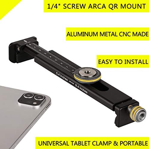 Aluminijski držač za iPad za nosač tronožaca, Univerzalni telefonski tablet stezaljke Adapter Adapter Wol COLE COLE SELO