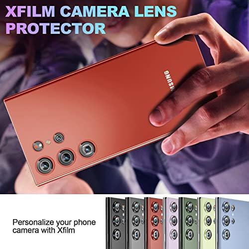 XFILM zaštitnik objektiva za kameru za Samsung Galaxy S23 Ultra, legura pojedinačnih zaštitnika leća s FRAM -om za poravnanje,