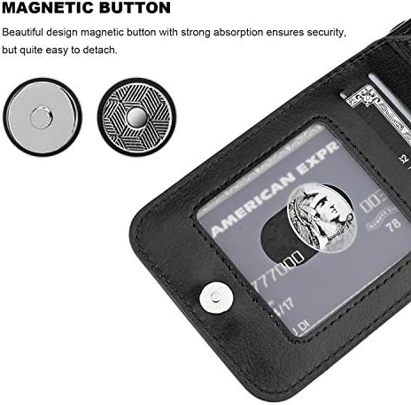 Torbica za novčanik od 6 do 6 inča s držačem kreditne kartice, Visokokvalitetna kožna torbica s magnetskim zatvaračem, zaštitna