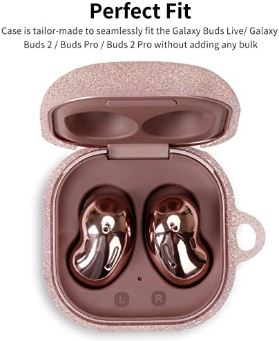 Slučaj Filoto za Samsung Galaxy Buds 2/Buds Live/Buds Pro/Buds 2 Pro, Slatki silikonski uši za zaštitne slučajeve s pompotnim