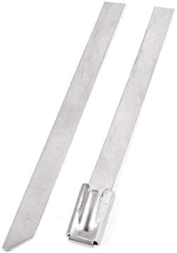 X-DREE 100 mm dugačak 4,6 mm širok od nehrđajućeg čelika prskana kabelska kravata 20pcs (100 mm de Largo 4,6 mm de ancho