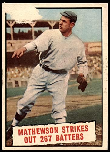 1961. Topps 408 Baseball uzbuđenja Christy Mathewson San Francisco Giants siromašni divovi