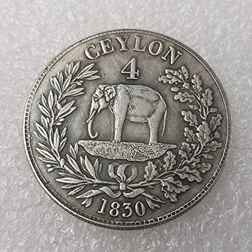 Antikni zanat 1830. Ujedinjeno Kraljevstvo George 4. mesinga White cijela 166coin kolekcija Komemorativna kovanica
