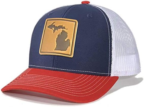 T-Shirt T-shirt muški kamiondžija šešir s Michigan Kožni flaster