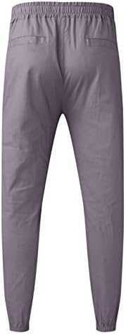 Uskladite muškarce teretne hlače muške teretne jogger hlače protežu se u atletskim konusnim hlačama s džepovima