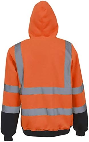 XXBR Muške sigurnosne kapuljače, cestovni rad visoke vidljivosti pulover dugle dukserice dukserice vrhovi vanjskih kapuljača