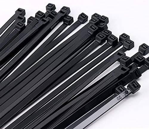 30pcs najlonski kabel za samo-zaključavanje 8 * 200 crna plastična kabelska kravata 8 * 300 zatvarača tipa kabela za pričvršćivanje