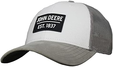 John Deere Faux Suede Trucker Hat Mesh Baseball Cap-Oxford-Os