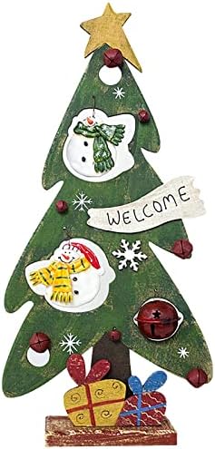 XIOS Božićni ukras 2022 Kreativni božićni ukrasi drveni retro božićni ukrasi Šarena božićna drvca šuplje zvono privjesci