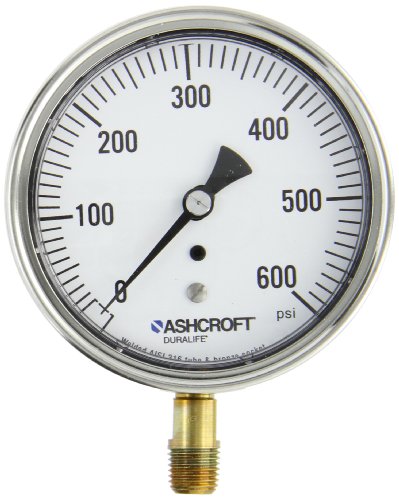 Ashcroft Duralfe Type 1009 futrola od nehrđajućeg čelika suho napunjeni tlak, cijev od nehrđajućeg čelika i brončana utičnica,