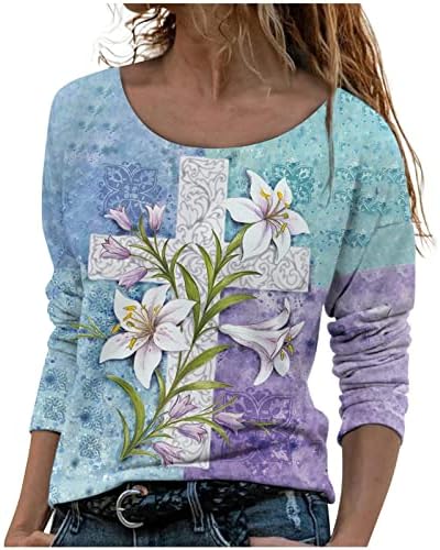 Litrycamev grafičke majice za žene vintage izlazeći vrhovi plus ljetne odjeće veličine modno slatke labave majice s kratkim/dugim