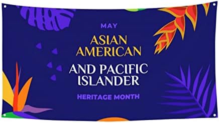 Azijski američki i pacifički otočki baština Mjesec natpisa ukrasi vrtna zastava pozadina dekor za zabavu za zabavu o fotografiji