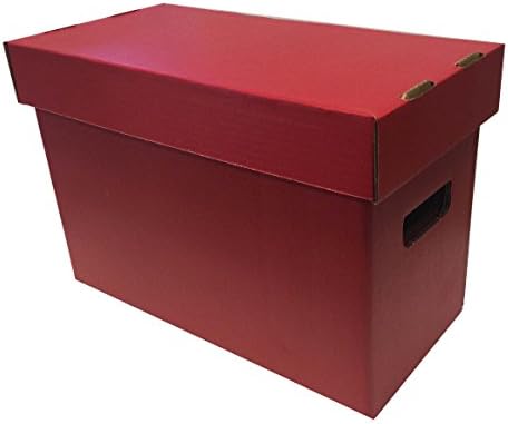 Max Pro Kratka u boji kutija za pohranu stripa - drži 150 - 175 stripova - crvena