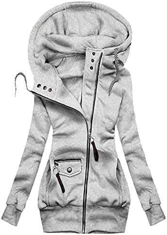 SGASY Womens Prevelike Zip Up Hoodie Y2K jakna Bagggy Labavi osnovni kaputić s kapuljačom s kapuljačom
