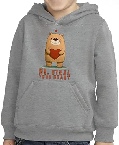 Gospodin ukrasti vaše srce Hoodie za pulover - slatka medvjeda spužva na runu - grafička kapuljača za djecu