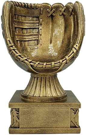 Softball rukavica Action pijedestal trofej, zlato | Ugravirana nagrada za usporene pitch - visoka 8 inča - ugravirana ploča