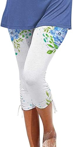 Lmsxct ženske kapri hlače Summer Slim fit elastični struk ošišane hlače povremene odmor plaže hlače visoke trenerke