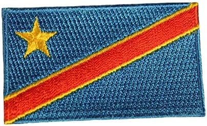 Kongo Demokratska republika za zastavu Iron-on Patch Crest značka. Veličina: 1,5 x 2,5 inča. Novi