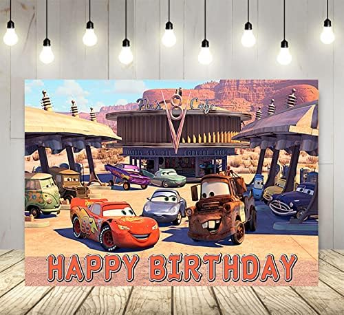 Pozadina trkaćih automobila za rođendansku zabavu 70.8 947. 2 munja Maccuin banner za tuširanje za bebe za ukrašavanje rođendanske