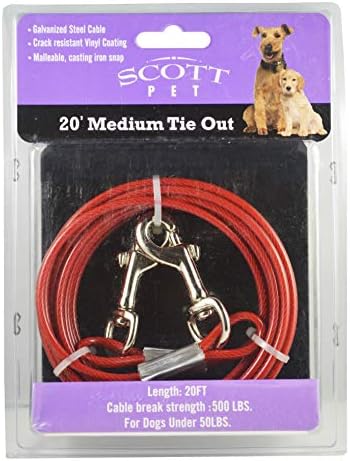 Scott Pet kabel veže med 20ft, srebro