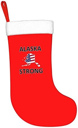 Cutedwarf Aljaska Strong Christma čarape Xmas ukrasi za drveće božićne čarape za božićne blagdanske zabave darovi 18-inčni