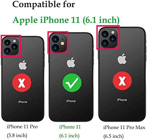 Za slučaj iPhone 11 sa zaštitnikom zaslona od 2 x, teškim udarom/kapljicama dokaza/dokaza o prašini, 3-sloj vojne zaštite