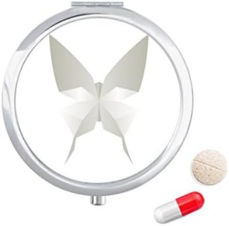 Bijeli leptir Origami apstraktni uzorak kutija za tablete džepna kutija za pohranu lijekova spremnik za doziranje