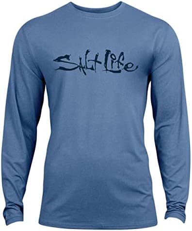 Salt Life Boys ikone potpisa ikone dugih rukava majica majice, lučka plava heather, srednje us