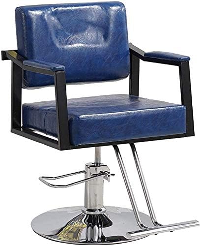 Vintage salon stolica hidraulična kozmetička oprema, brijačnica, podesiva kožna kosična stolica za stiling kozmetičke salonske