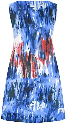 Ženska haljina za proljeće i ljeto 2023 Cvjetna majica na plaži Sundress casual džepovi Boho tenk haljina