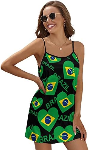 Love Brazil Spaghetti Skap Sank haljina za žene boho tops klupske zabave mini haljine