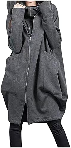 Prdecexlu tunika s dugim rukavima na otvorenom zimskom kaput za žene moderna udobnost s džepovima kaputa udobnost solidna