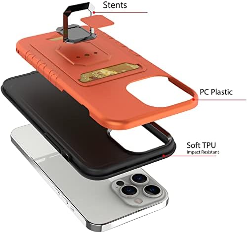 Wanri Telefon futrola otporna na udarce s punim tijelom, robusna pokrivenost magnetskim 360 ° futrolom za iPhone 11 Pro,