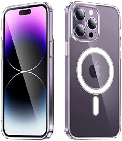CaseFreak Clear Slučaj za iPhone 14 i iPhone 13 s magnetskim prstenom, silikonskim futrolom, kompatibilan s mag-sigurnim