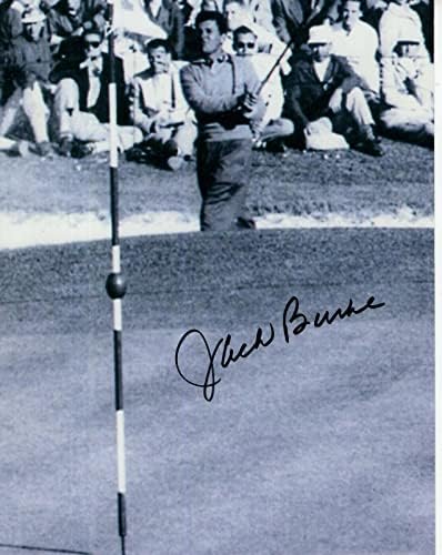 Jack Burke Hand potpisan 8x10 Photo+CoA 1956 Masters Champions na tečaju - Fotografije s autogramima golfa