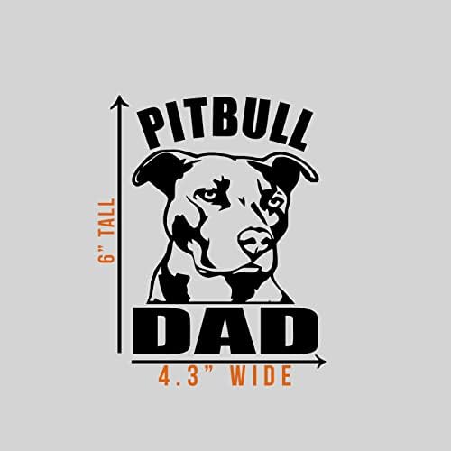 Pitbull tata naljepnica vinilna naljepnica Auto Car kamion zid laptop | Crni | 4 x 6